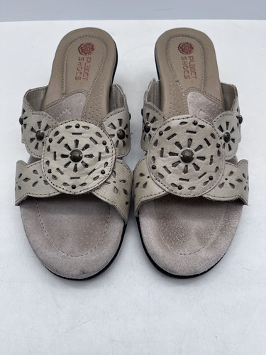 Planet Shoes Sandals Slip On Heeled Comfort Size US 8 Laser Cut Design - Picture 6 of 11