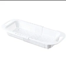 Adjustable Collapsible Sturdy Plastic Over Sink Colander A Fine Addition Kitchen