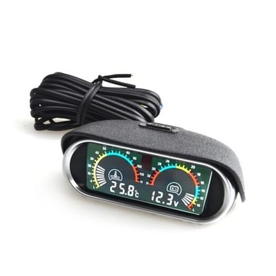 Auto Car LCD Meter Digital Voltage Water Water Temperature Gauge 2-in-1