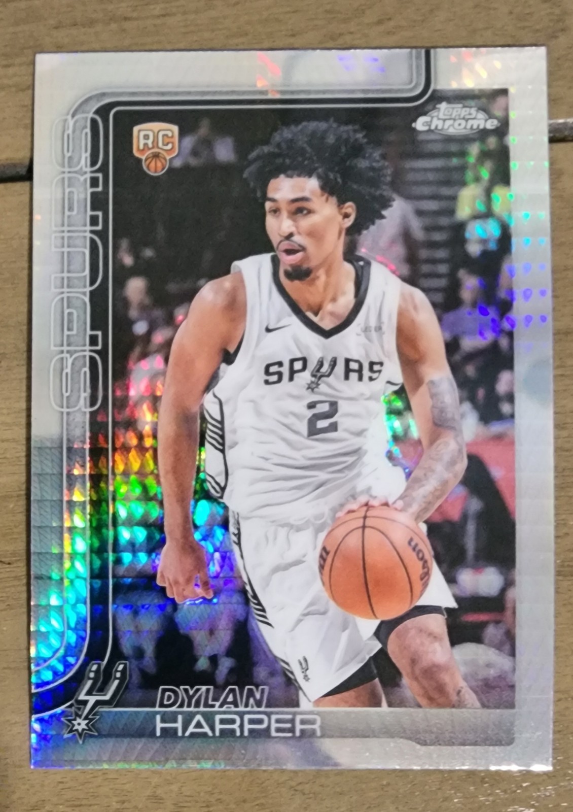 Dylan Harper 2025-26 Topps Chrome Rookie RC #252 Prism Refractor