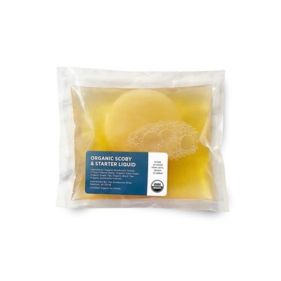 Organic SCOBY Kombucha Starter Kit with Live Culture for Brewing Kombucha Tea...