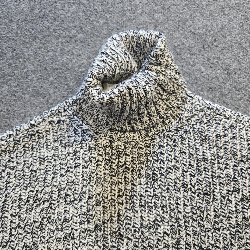 Suéter Madewell Mujer Talla Mediana Gris Tejido Cuello Alto Cuadrado Cápsula Informal Foto 2 de 4