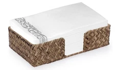 Sumnacon Woven Wicker Natural Seagrass Rectangle Napkin Holder for Dining Table