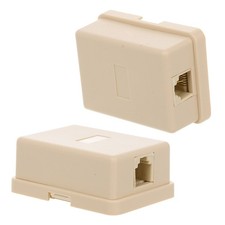 2 Pcs Telephone Junction Box Accessory Splitter Line Connector and Data Wall