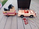 Vintage Barbie Travelin' OFF ROAD VEHICLE and HORSE TRAILER 1973 W/ Dune Buggy!!