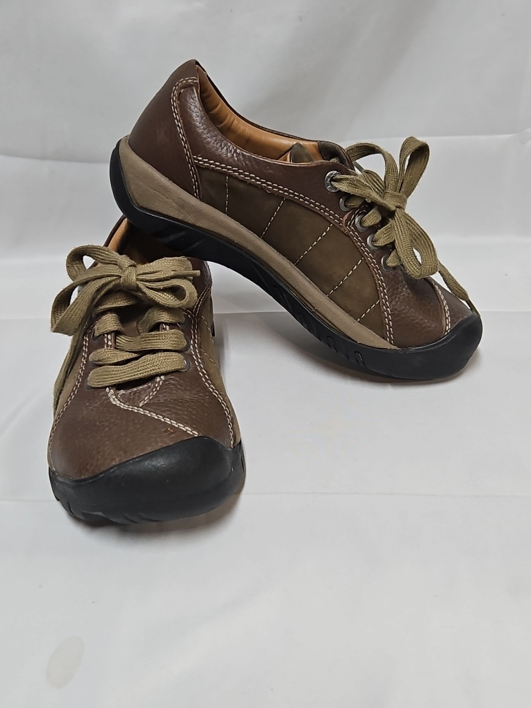 Scarpe da trekking Keen Presidio donna marroni stringate taglia 5 5 Oxford punta ottime condizioni