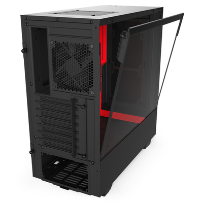NZXT H510 Matte Black/Red Computer Case Mid Tower ATX Tempered