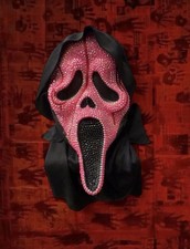 Handmade bedazzled rhinestone pink blood drip...