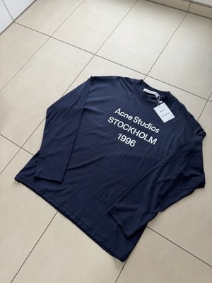 Acne Studios Longsleeve T-Shirt Dunkel Blau Gr. S Top Zustand Oversized Fit