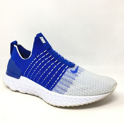 Nike React Phantom Run Flyknit 2 Shoes Sneakers Mens Size 13 Photo Blue White