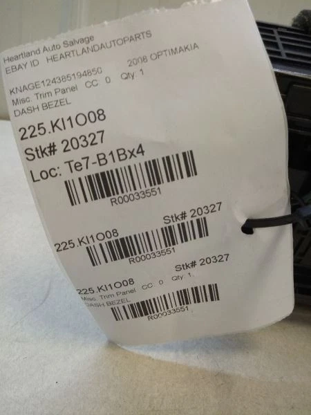 KIA OPTIMA 2008 bisel de tablero moldura almacenamiento fabricante de equipos originales usado probado 2G84550000 Foto 4 de 4