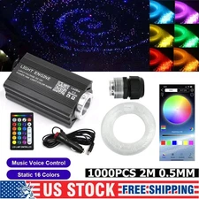 1000PC Car Home Headliner Star Light Kit Roof Twinkle Ceiling Lights Fiber Optic