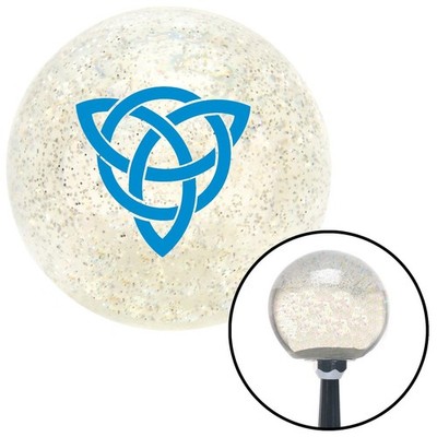 Blue Celtic Design #2 Clear Metal Flake Shift Knob w/ M16x1.5 Insert Shifter