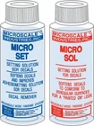 Microscale MI-1 & MI-2 Micro Set & Micro Sol Decal Solutions Combo - 1oz Bottles