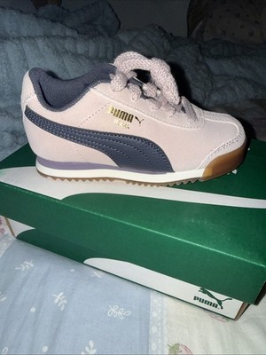 PUMA Kids Roma 24 Suede PS Sneakers US 11c Mauve Mist-galactic Gray-gum