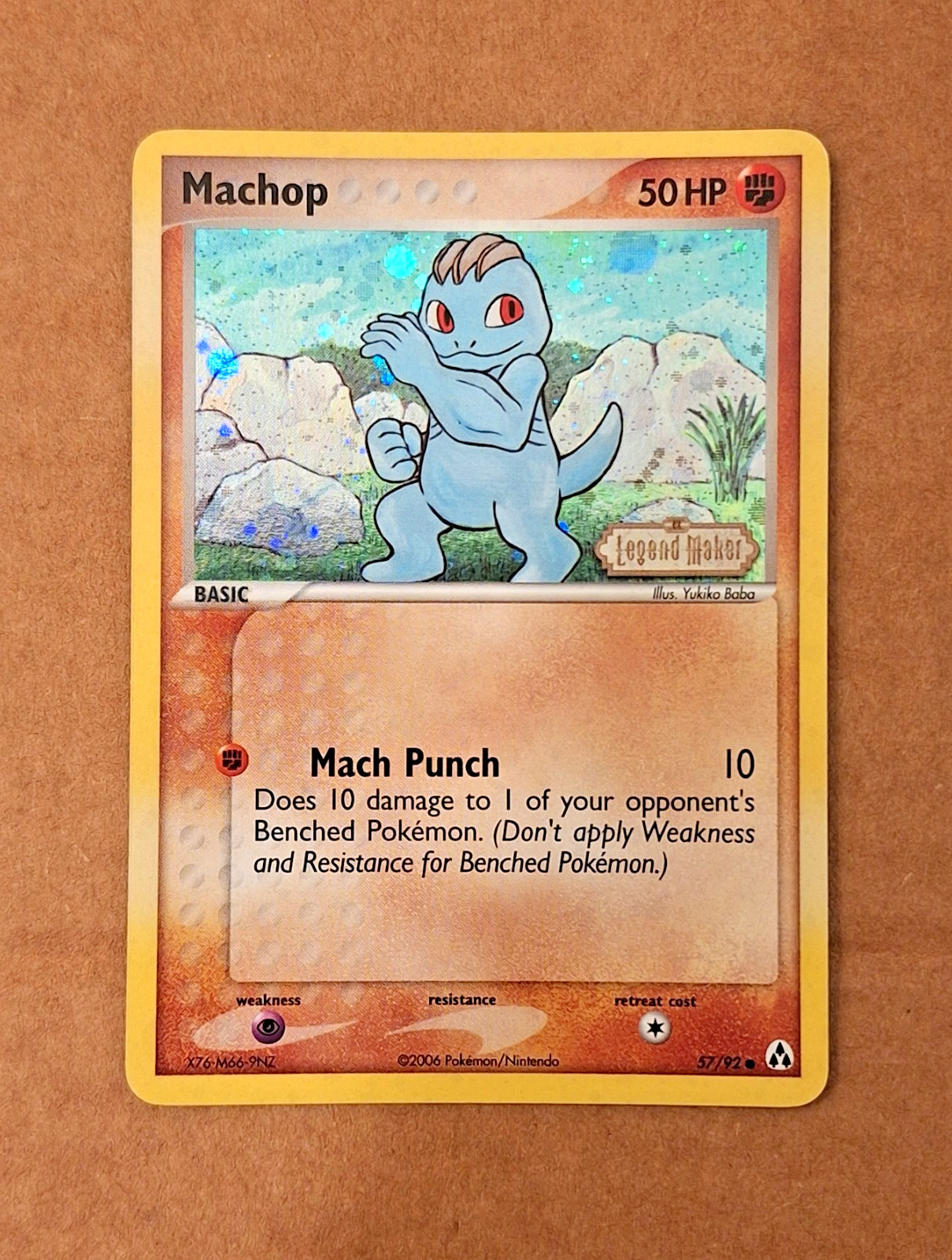 Pokémon TCG Machop 2006 Legend Maker 57/92 Reverse Holo Stamped Near Mint