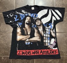 Vintage 2 Dudes With Attitudes Shirt Men Size XL Shawn Michaels Diesel WWF