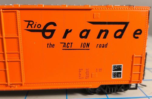 HO=1/87 Roundhouse DRGW 61552- 50' SS SD PD Hi-Top Box CAR -RIO GRANDE-RTR-ORG. | Condition: Used