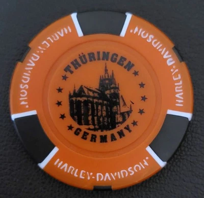 1 Orig. Harley-Davidson Pokerchip "Your Bike House Thüringen, Erfurt, Germany" - Bild 1 von 2