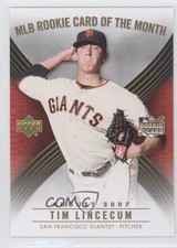 2007 Upper Deck MLB Rookie Card of the Month Tim Lincecum #ROM-5 RC 2m6. rookie card picture