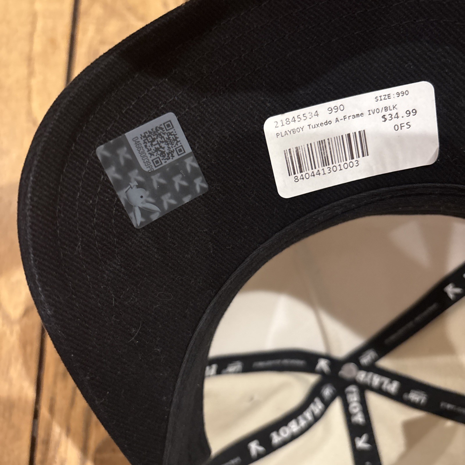 PLAYBOY Tuxedo A-Frame  SNAPBACK UNISEX ADULT HAT BLACK WHITE LIDS image 7