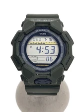 CASIO G-SHOCK Analog Quartz Watch Khaki Rubber Strap Excellent JAPAN