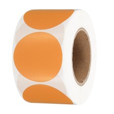 1.5 Inch Round Thermal Label Stickers for Business, Orange 500Pcs 