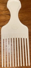 Vintage Goody Plastic Ivory Crocodile Textured Hair Pick Comb Lift USA 6.5"