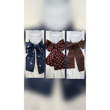 Multi-Colored Womens Neck Tie Scarf Pussybow Lot of 3 Flair Twee Old Money