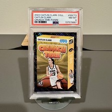 2024 Caitlin Clark Collection RC Rookie Crunch Time Panini Logo SP PSA 8 #SS-CT2