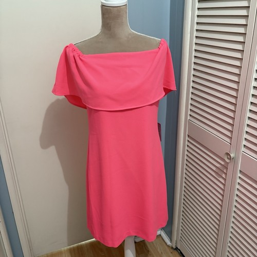 Charles Henry schulterfreies Cocktailkleid Hot Pink Damengröße Small neu mit Etikett - Bild 1 von 15