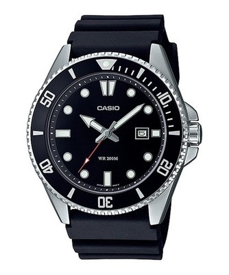 Mens Wristwatch CASIO MDV-107-1A1VEF Silicone Black Sub 200mt
