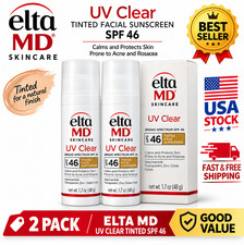 2PK EltaMD UV Clear Tinted Facial Sunscreen SPF 46 1.7 oz Exp 04/2029 New in Box