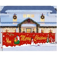 Weihnachtsbanner, Stoffbanner, Weihnachten Dekoration, Garten, Innen, AußEn, ...