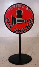 Cox Engines "Powered By Cox Engines" Miniature Sign Diorama Display 6.5" Tall