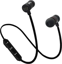 iJoy Bluetooth Wireless Sport Earbuds IPX4 Sweatproof Headphones Black 