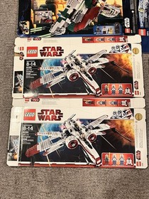 Vintage LEGO Box Lot Star Wars Space Police Power Miners Empty Boxes 8088 8097