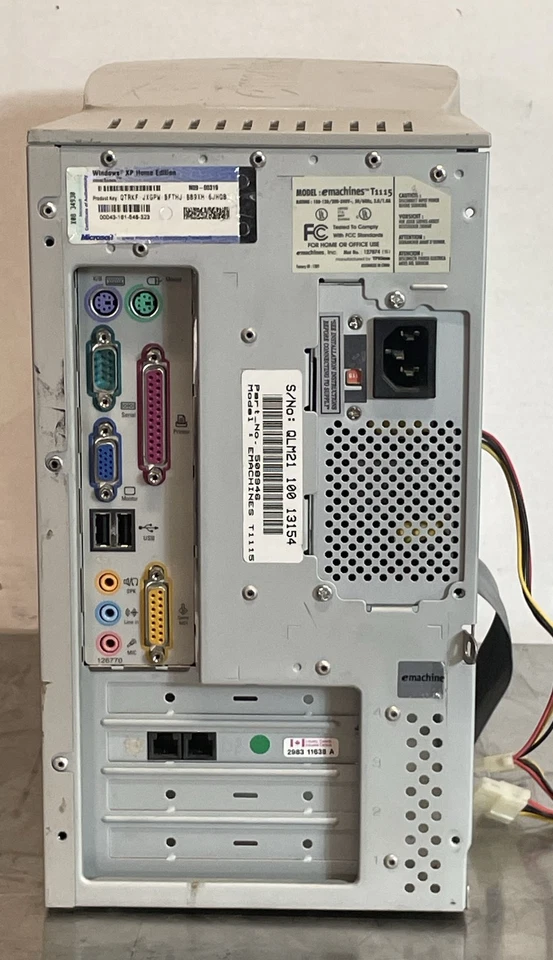 eMachines T1115 Desktop PC Intel Celeron 1.0GHz 128MB RAM Vintage Computer - Image 3 of 4