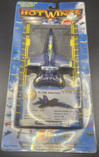 Hot Wings Diecast F/A-18 Hornet Blue Angels Jet w/ Runway Section Toy Plane