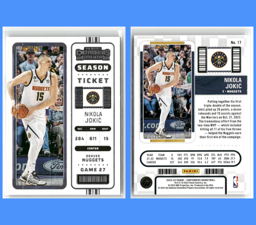 Nikola Jokic - 5 Card Lot - Mosaic, Select Courtside, Playbook, Contenders - Picture 6 of 7