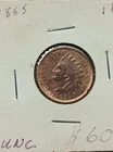 1865 INDIAN HEAD PENNY CENT BEAUTIFUL UNC