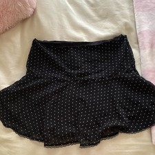 Wild Fable Black/White Polka Dot Pull-On Athletic Short Skort, S Regular