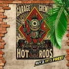 Rat Fink Rod King Garage Metal Sign Vintage Hot Rod Tin Wall Decor