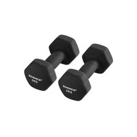 Dumbbells Set of 2 2 x 5kg Hexagon Neoprene Coated Home Gym Fitness Weights