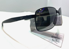MAUI JIM SHOAL MJ 797-2M SATIN BLACK NEUTRAL GREY POLARIZED SUNGLASSES NEW 9.9
