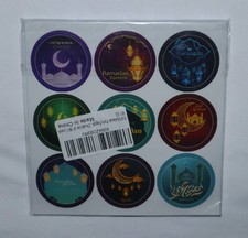 180 Pcs Ramadan Kareem and Eid Mubarak Stickers Sheets Gift Tags 1.5in New