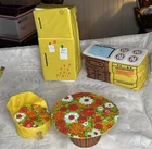 Vintage Barbie Inflatable Furniture Refrigerator Stove Table And Chair 1970s