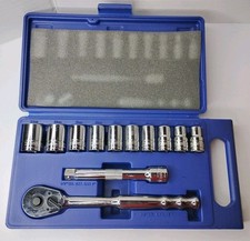 Williams 12pc 12-1-18 12 Drive 12 Point Chrome Shallow Socket Drive Set