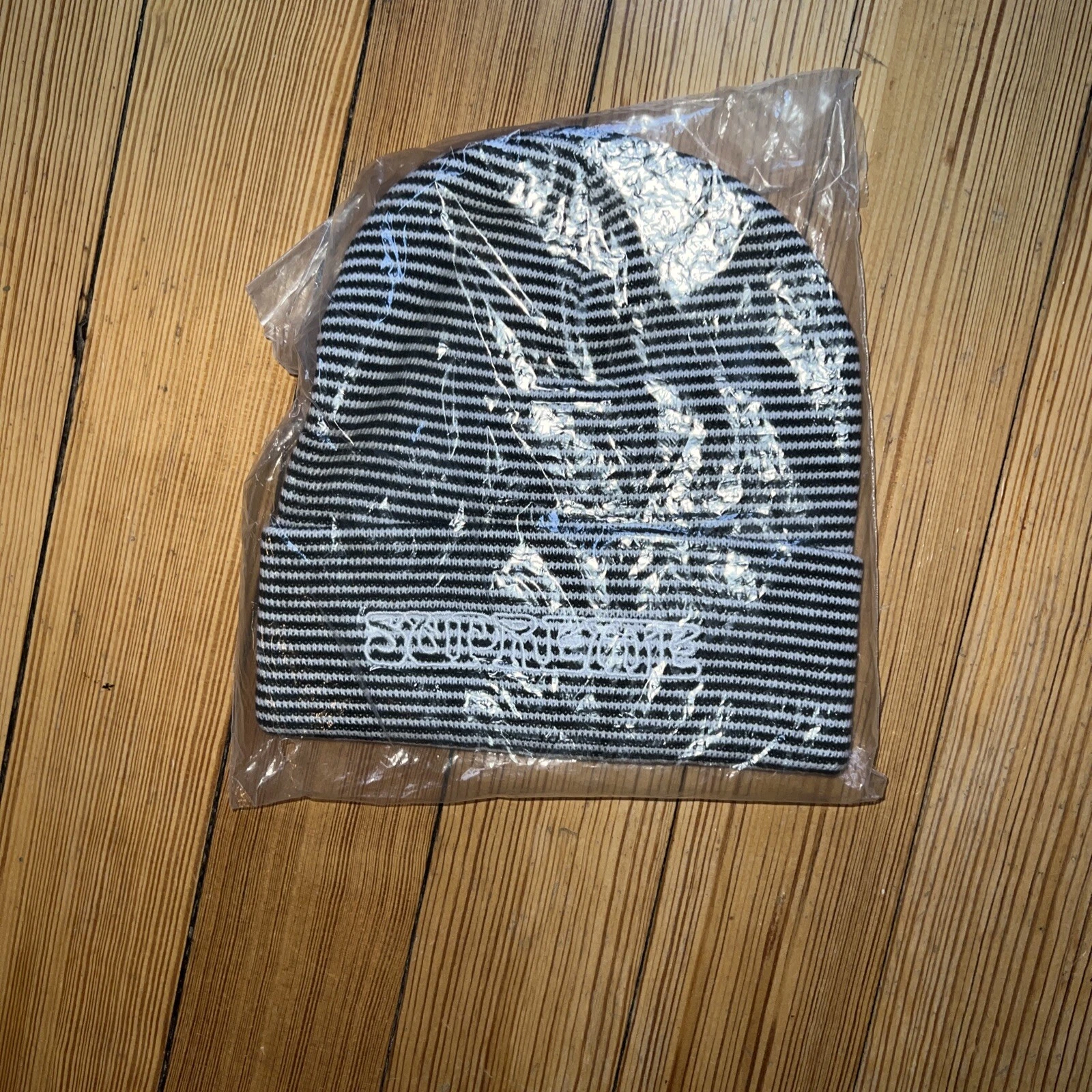 Supreme Small Stripe Beanie Royal OS F/W 18