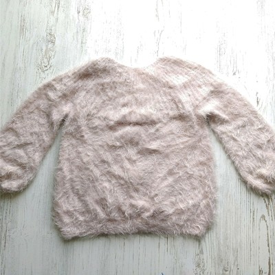 white fluffy jumper zara